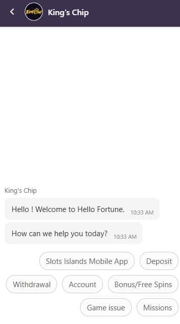 Kings Chip Casino support client